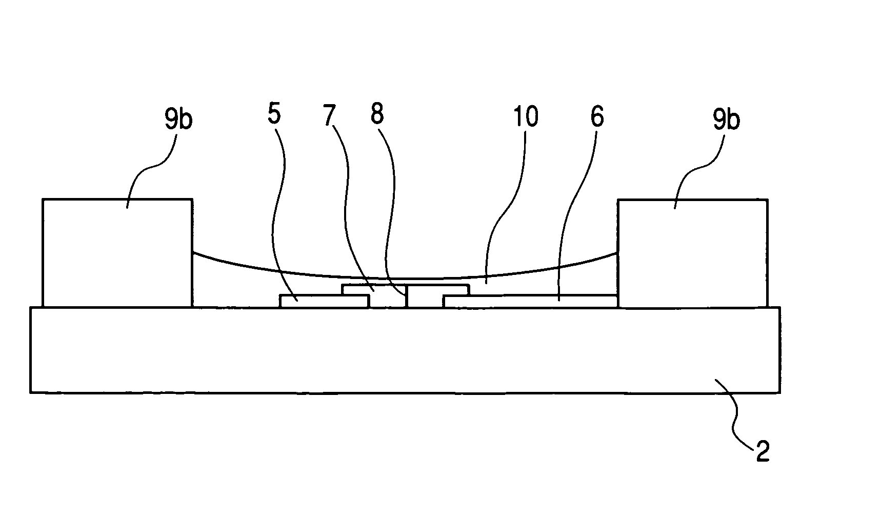 Electron source structure covered with resistance film