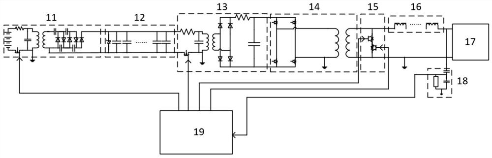 An all-electric partial discharge detection device and detection method