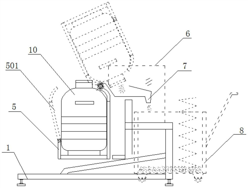 Liquid nitrogen dumping device and dumping method thereof