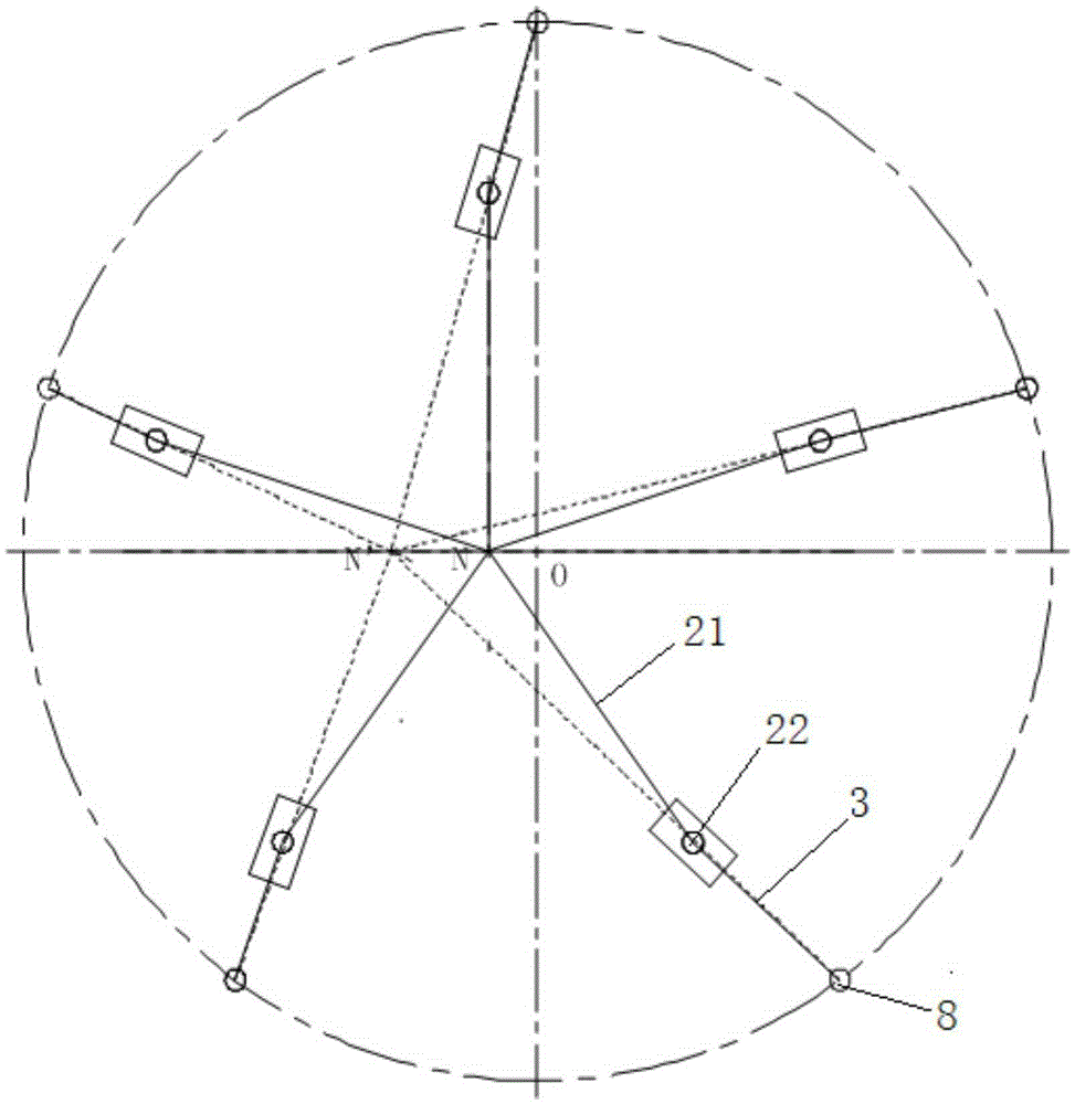 Crank-slider type vane oscillating mechanism and straight-wing propeller comprising same