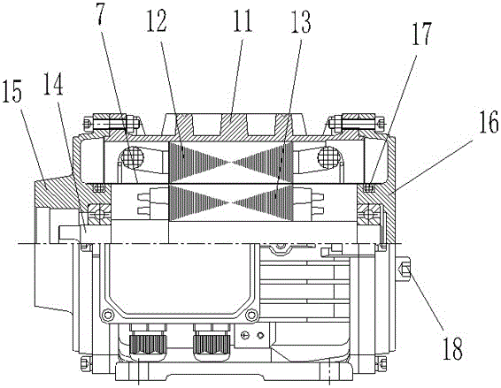 Self-circulating cooling oil pump motor