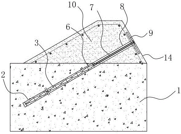 Anti-landslip construction technology for slope building concrete layer