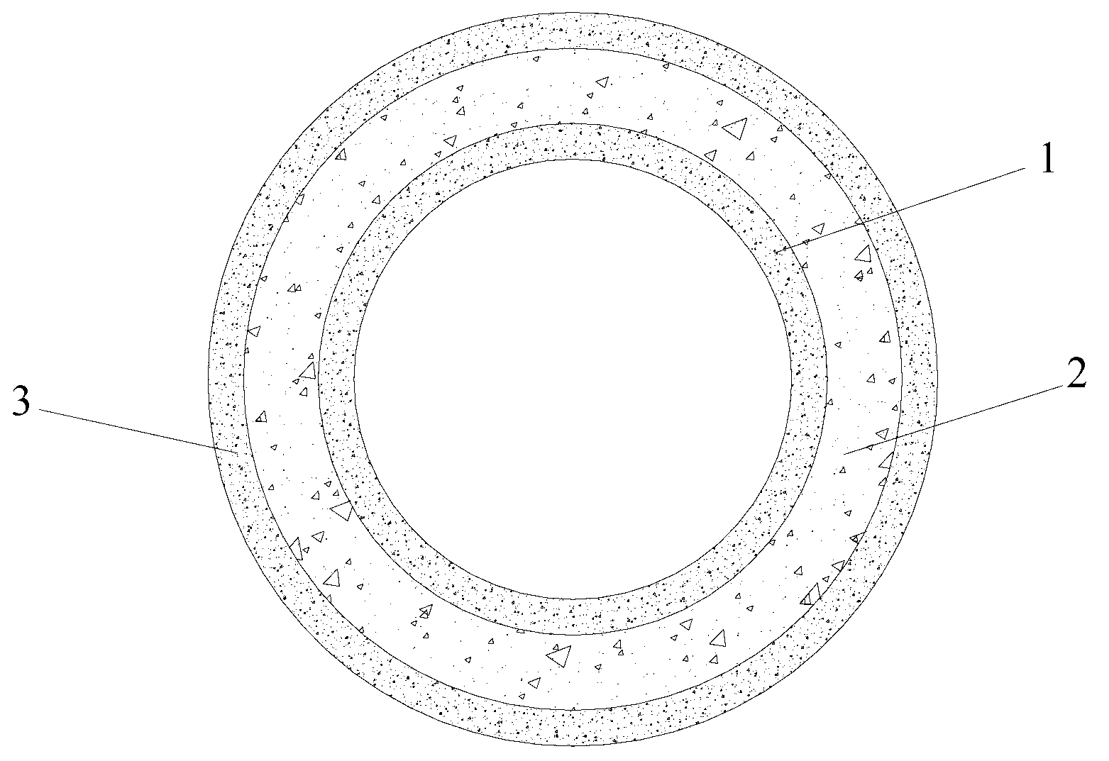 Integrally-arranged and externally-wrapped double-layered water discharging body and middle concrete combined pile and construction method