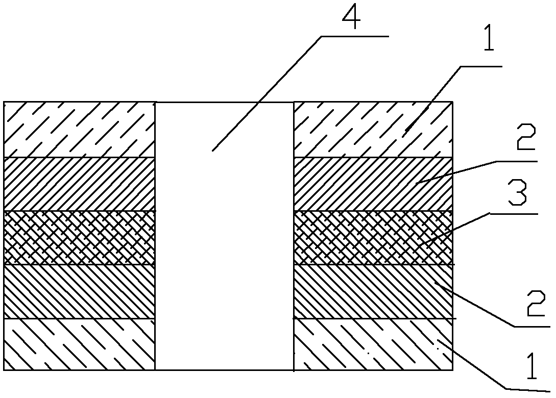 Manufacturing process of interlayer copper connector of printed circuit board