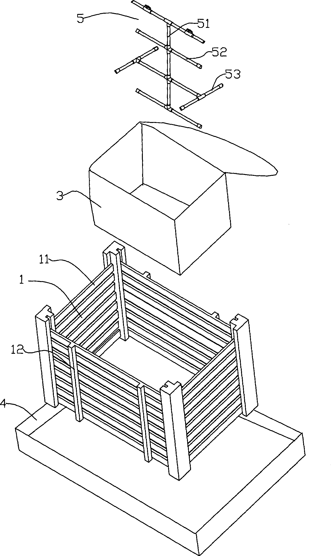 Industrialized semi-dry and semi-wet solid device for cultivating lower animal