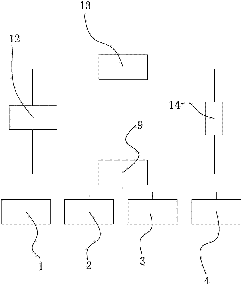 Automatic control biochemical treating pond for inflowing water and effluent