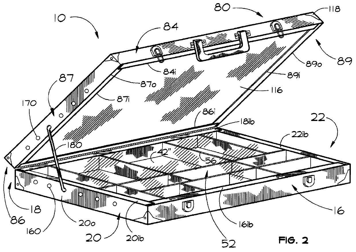 Portable therapy and game case assembly