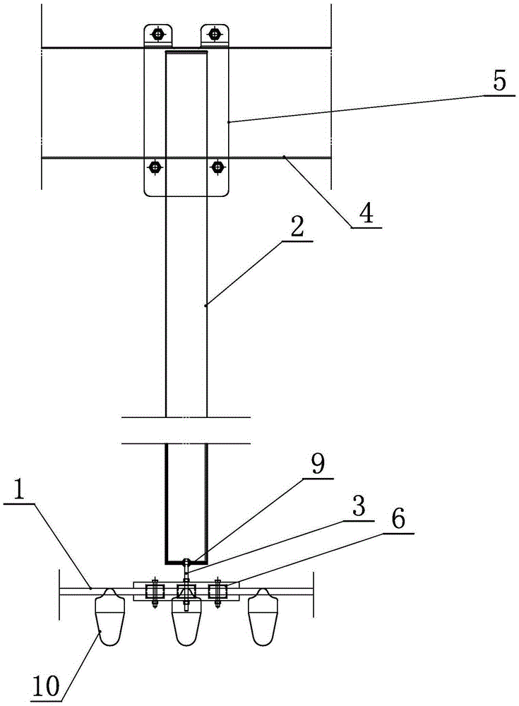 Adjustable cathode fixing device for high-voltage wet electrostatic precipitator