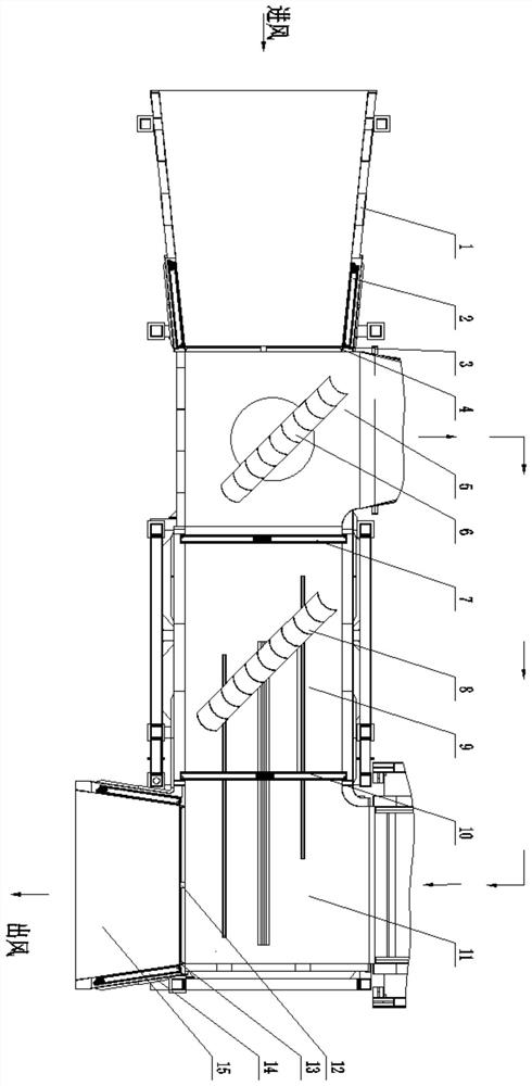 Direct-reflux rapid switching device for large-scale environment wind tunnel