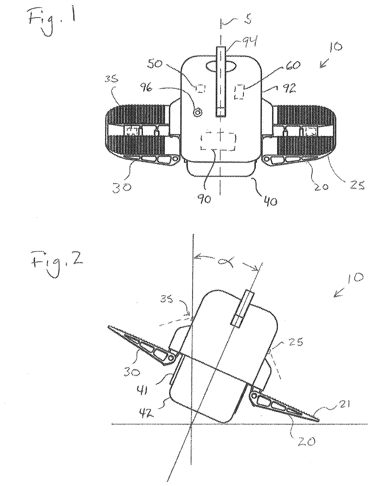 Transportation device with selective enabling of fore-aft auto-balancing