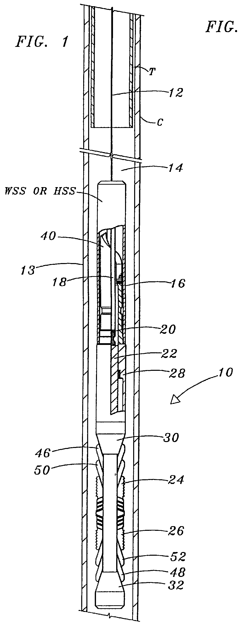 Retrievable through tubing tool and method