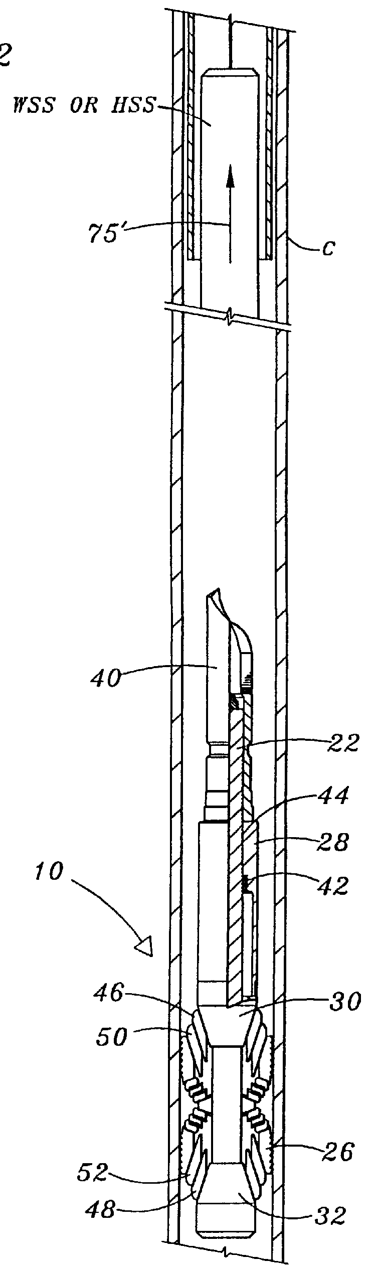 Retrievable through tubing tool and method