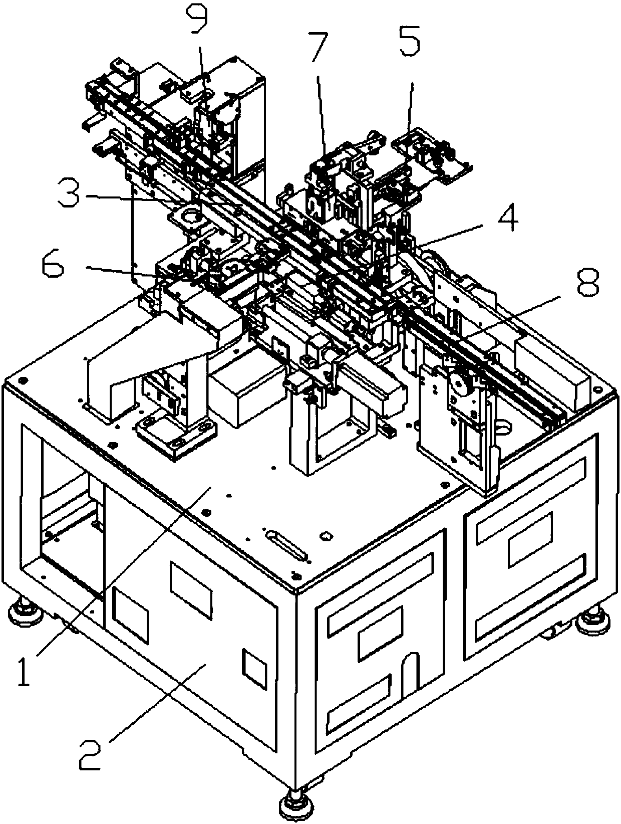 Continuous pin insertion machine for dipolar plug