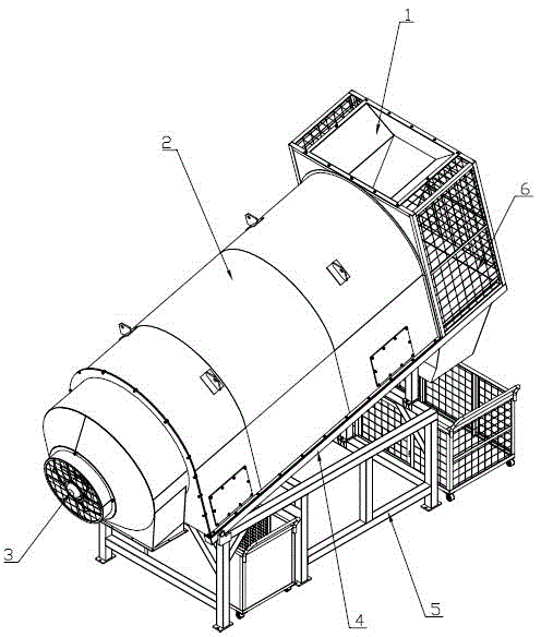 A kind of blowing roller machine