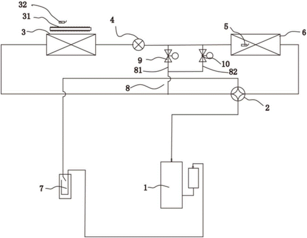 Air-conditioner defrosting system and defrosting control method