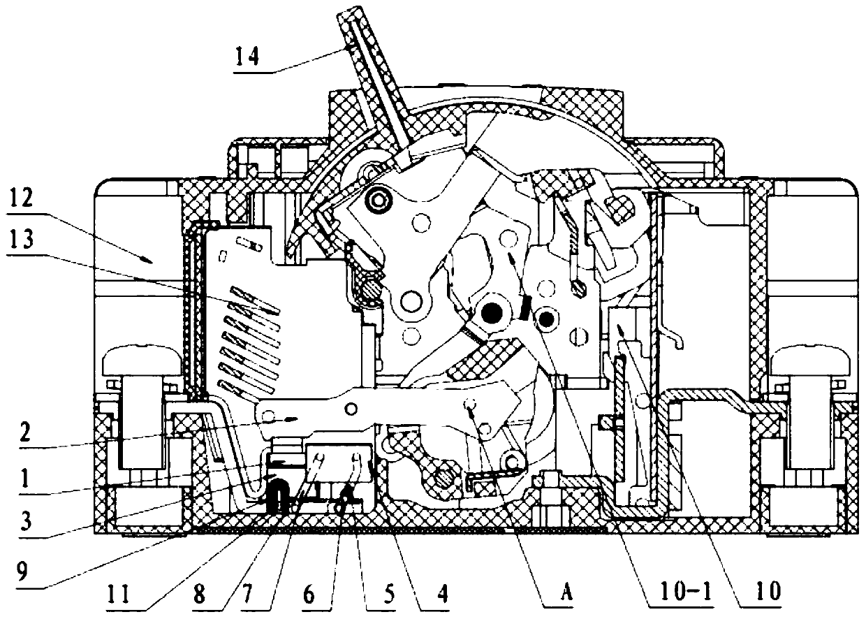 A molded case circuit breaker with compound arc extinguishing performance