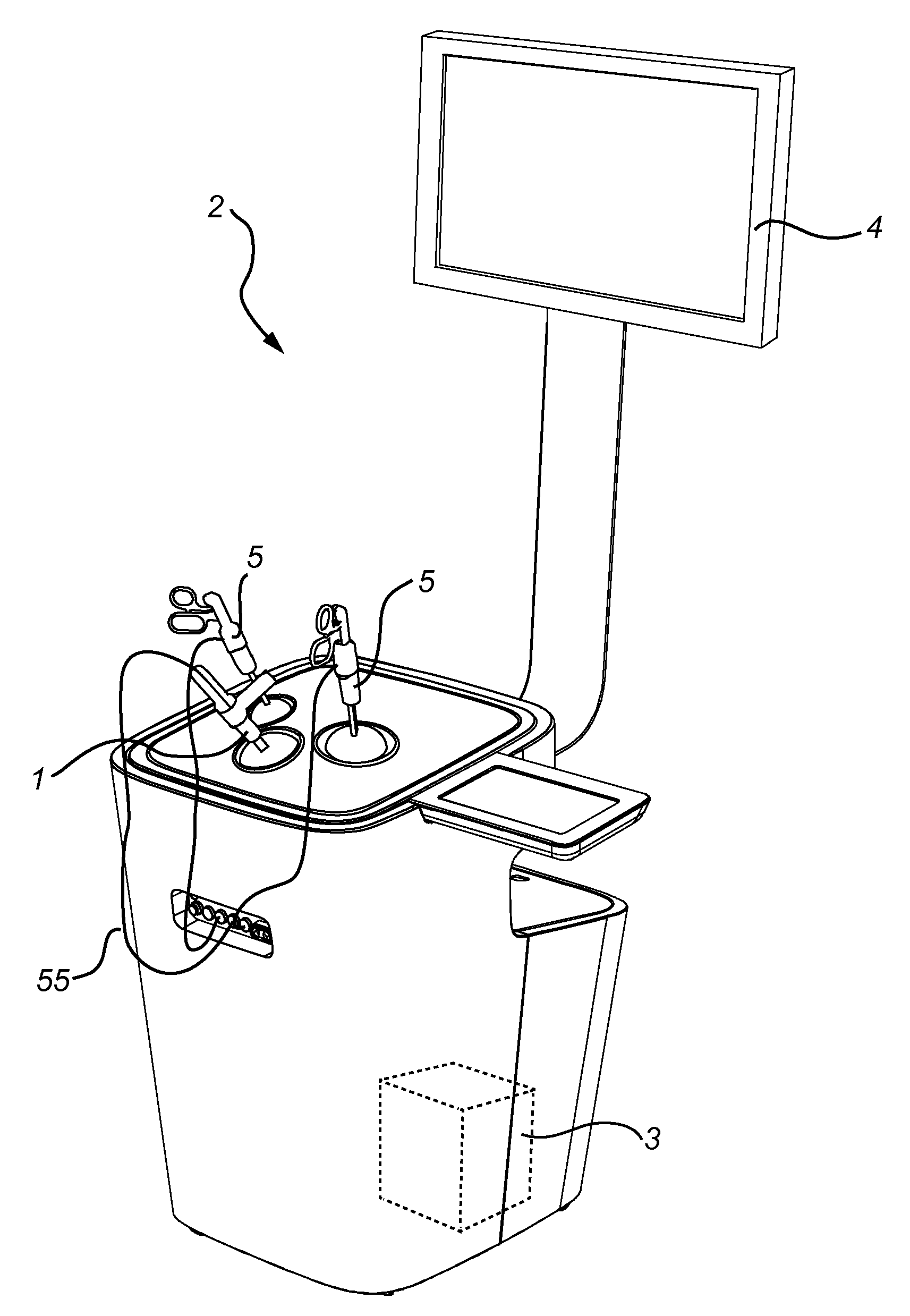 A user interface for a surgical simulation system