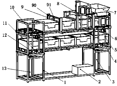 Automatic discharging and receiving machine for injection molding machine