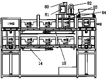 Automatic discharging and receiving machine for injection molding machine