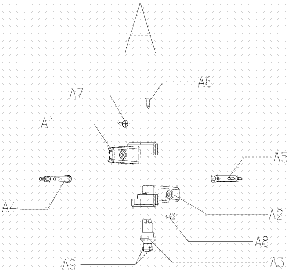 Built-in foldable fish hand net and application method thereof