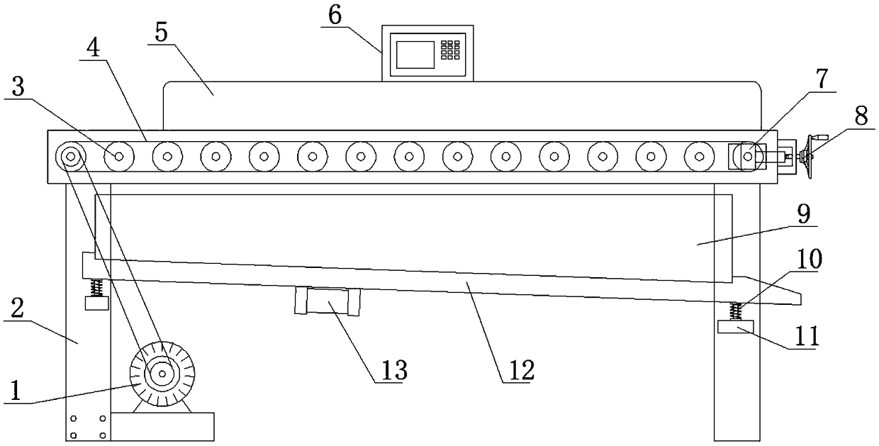 Conveying device of food quality detection device