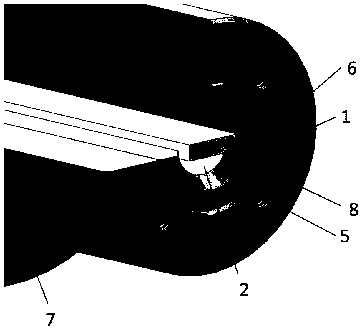 A uniform light rod fixing device