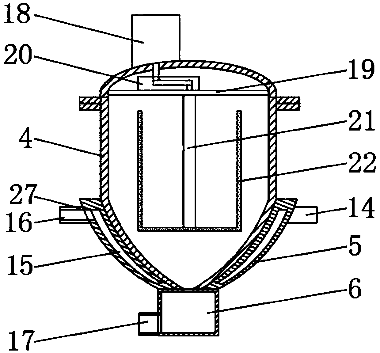 Extraction tank device for soy proteins