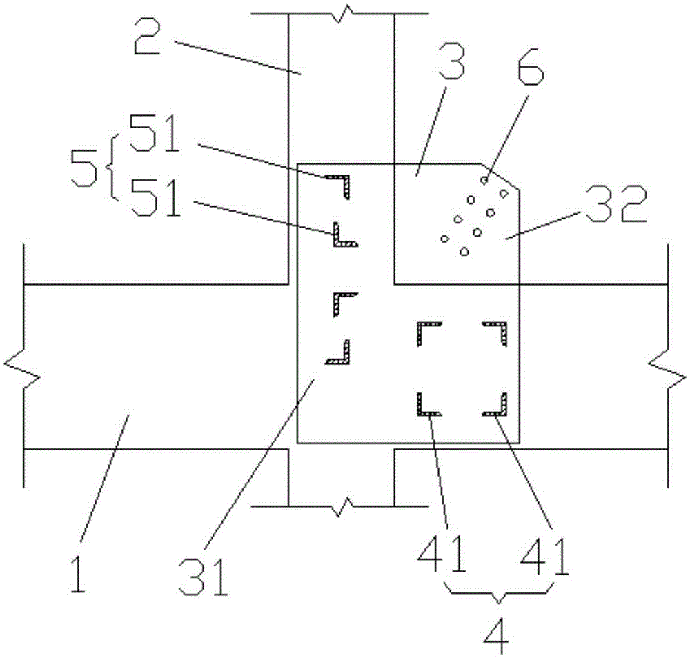 Steel angle plate-type anchoring connection joint for buckling-restrained brace and concrete beam column