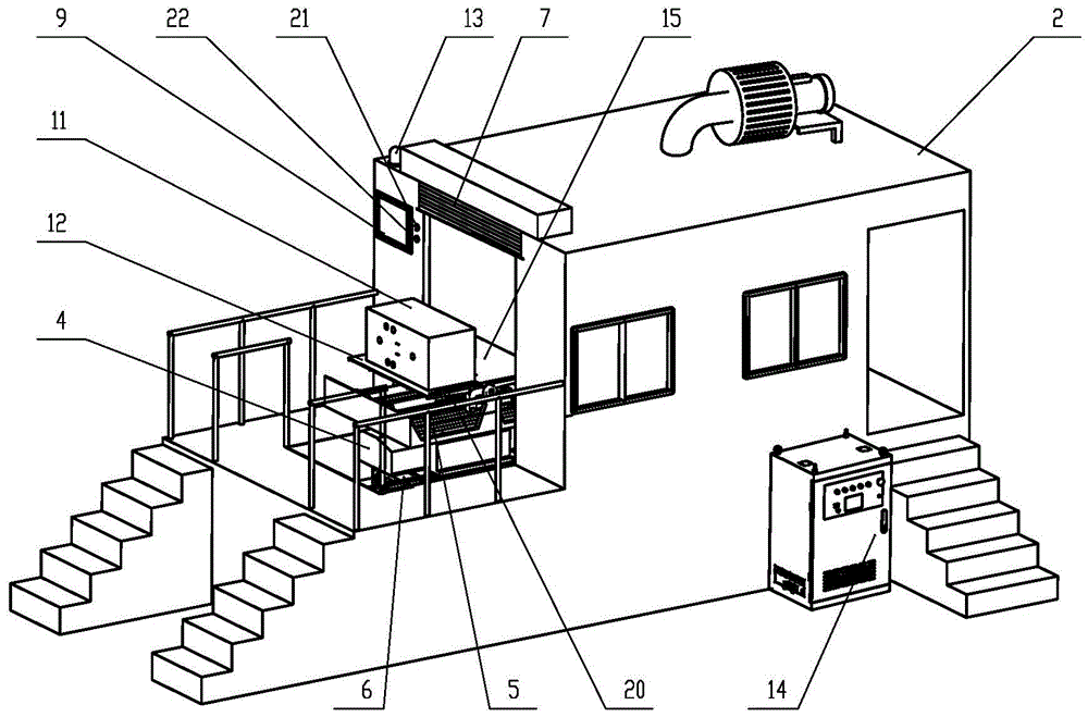 A fully automatic cleaning system for large load parts