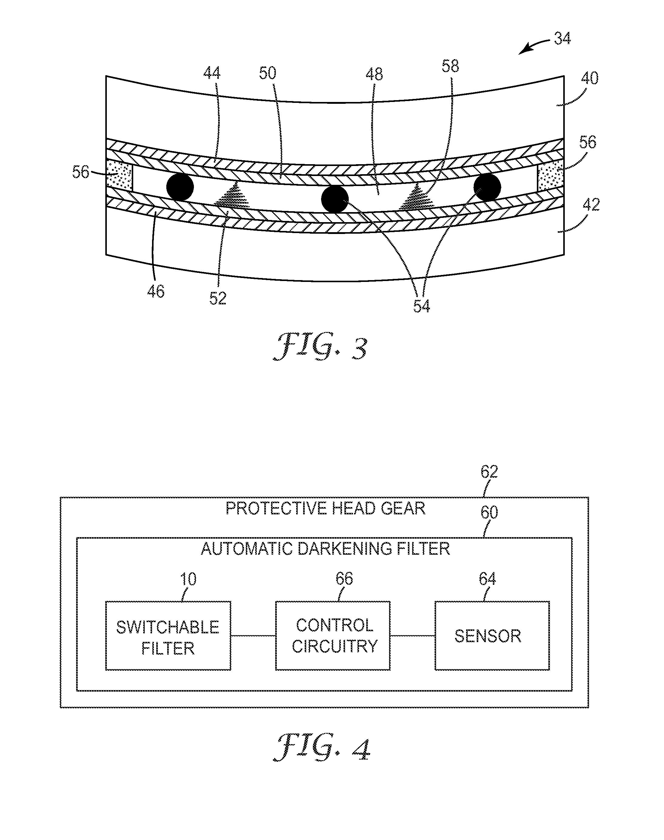 Curved Automatic-Darkening Filter