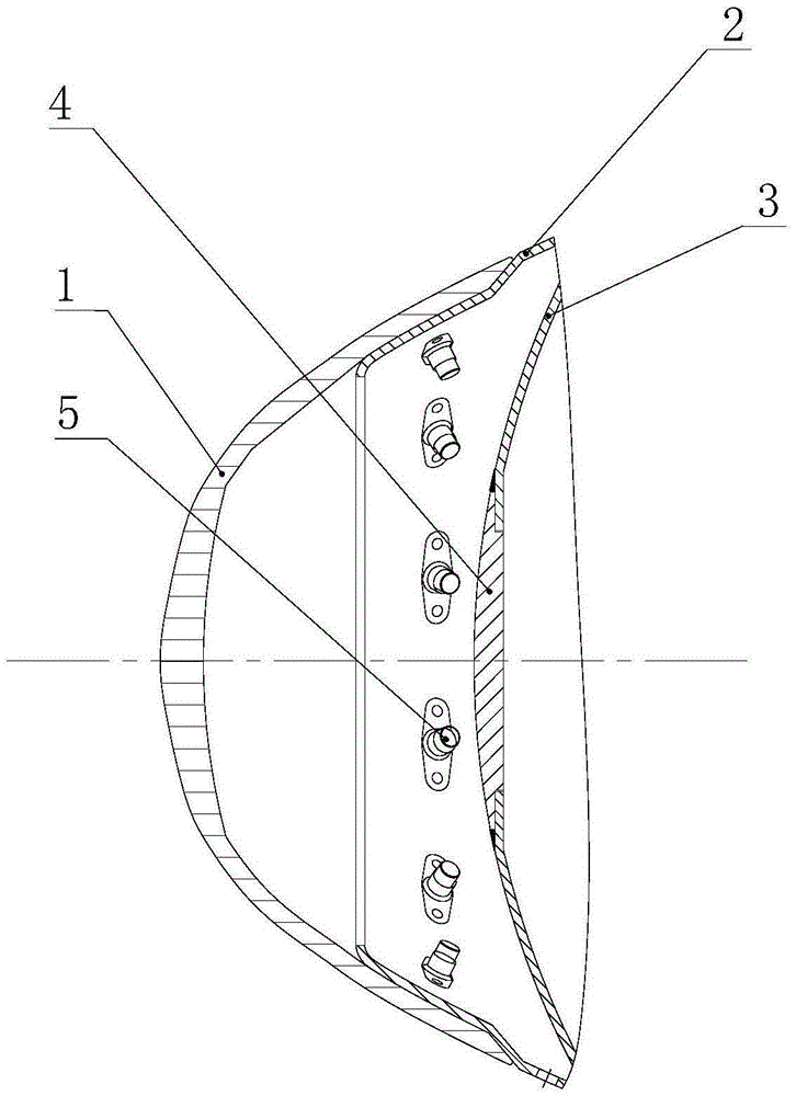 Bird-strike resistant aircraft external auxiliary fuel tank leading edge structure