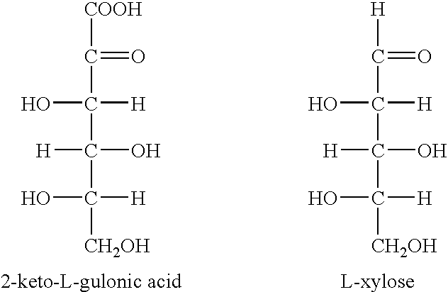 Enzymatic decarboxylation of 2-keto-L-gulonic acid to produce xylose