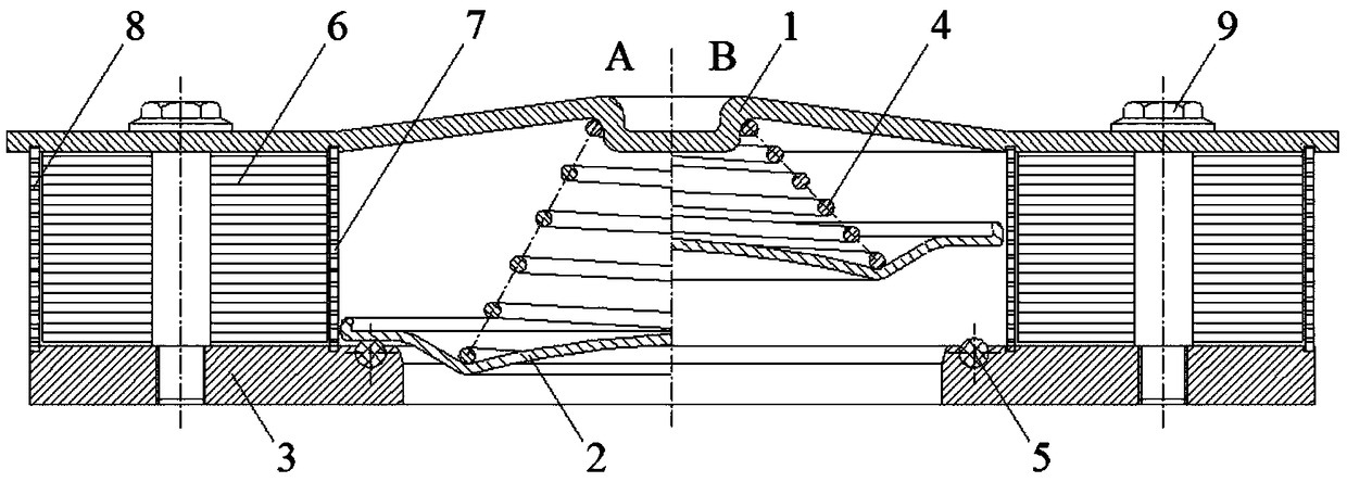 Indented flame-retardance anti-explosion valve