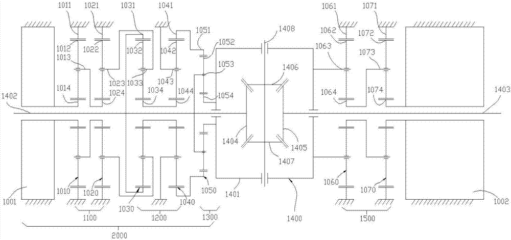 Electric differential mechanism with torque directional allocation function