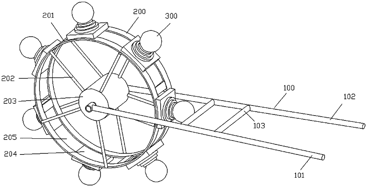 Caving device and caving equipment