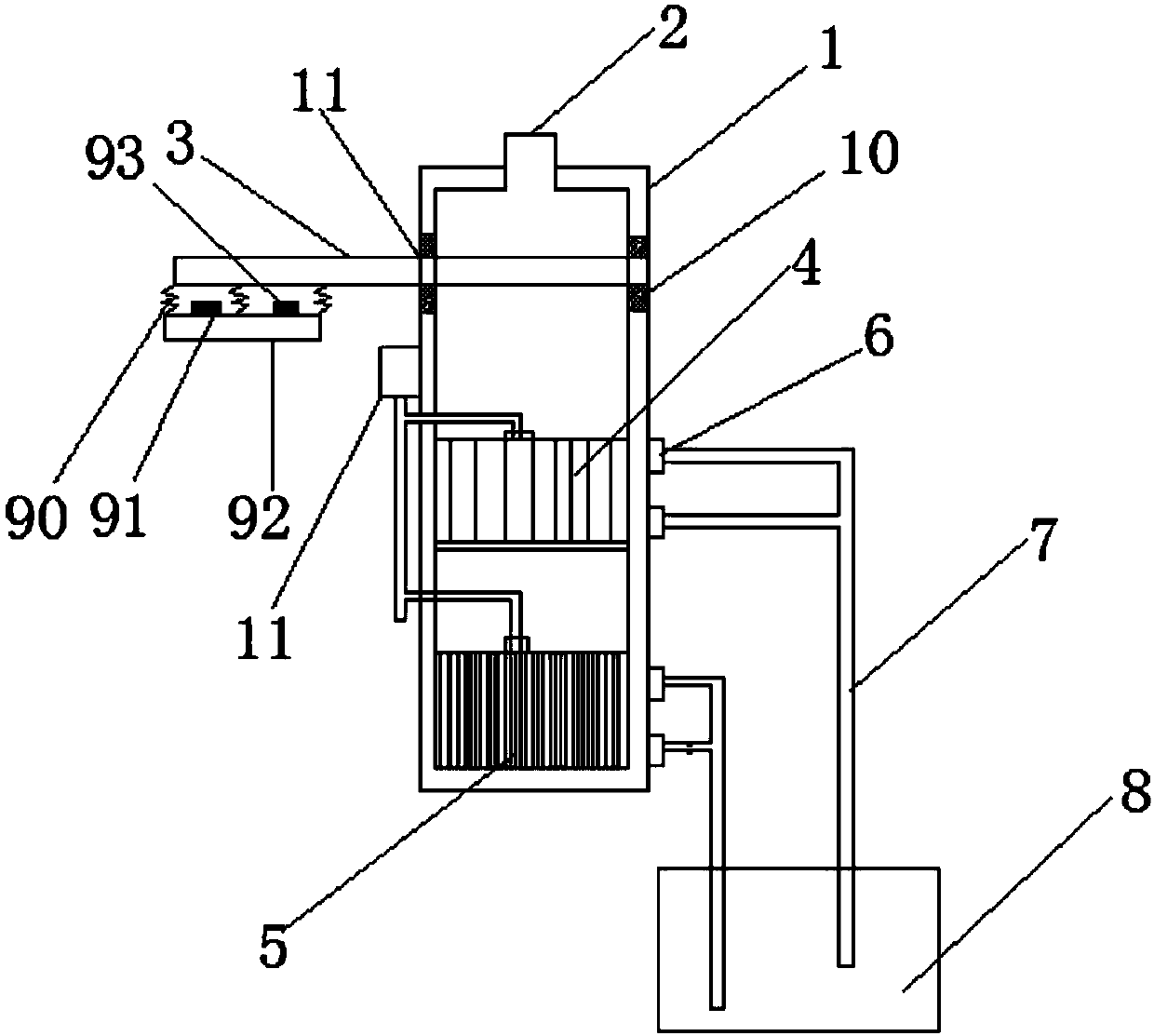 Composite multi-pipe membrane ultrafiltration wastewater treatment device