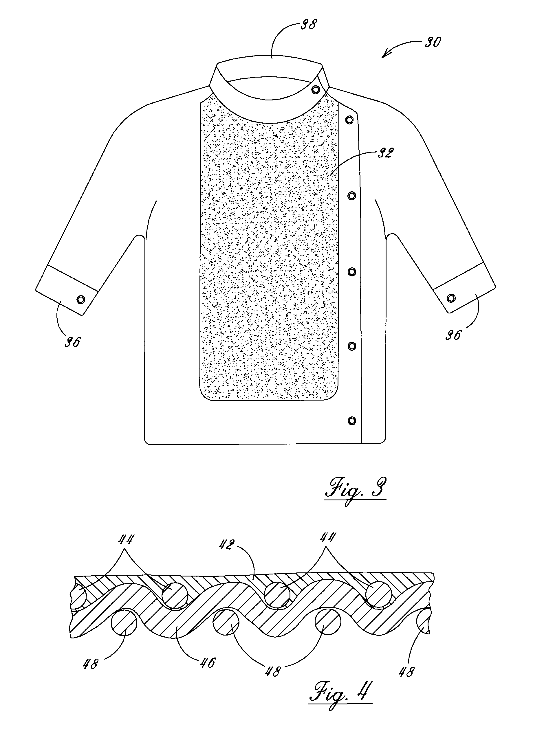 Permanently Embedded Protective Covering for Articles of Clothing