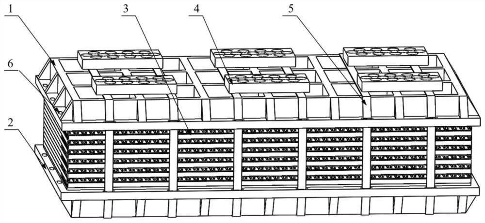 Large-scale plate-fin heat exchanger core body high-temperature brazing and flexible bundling device and method