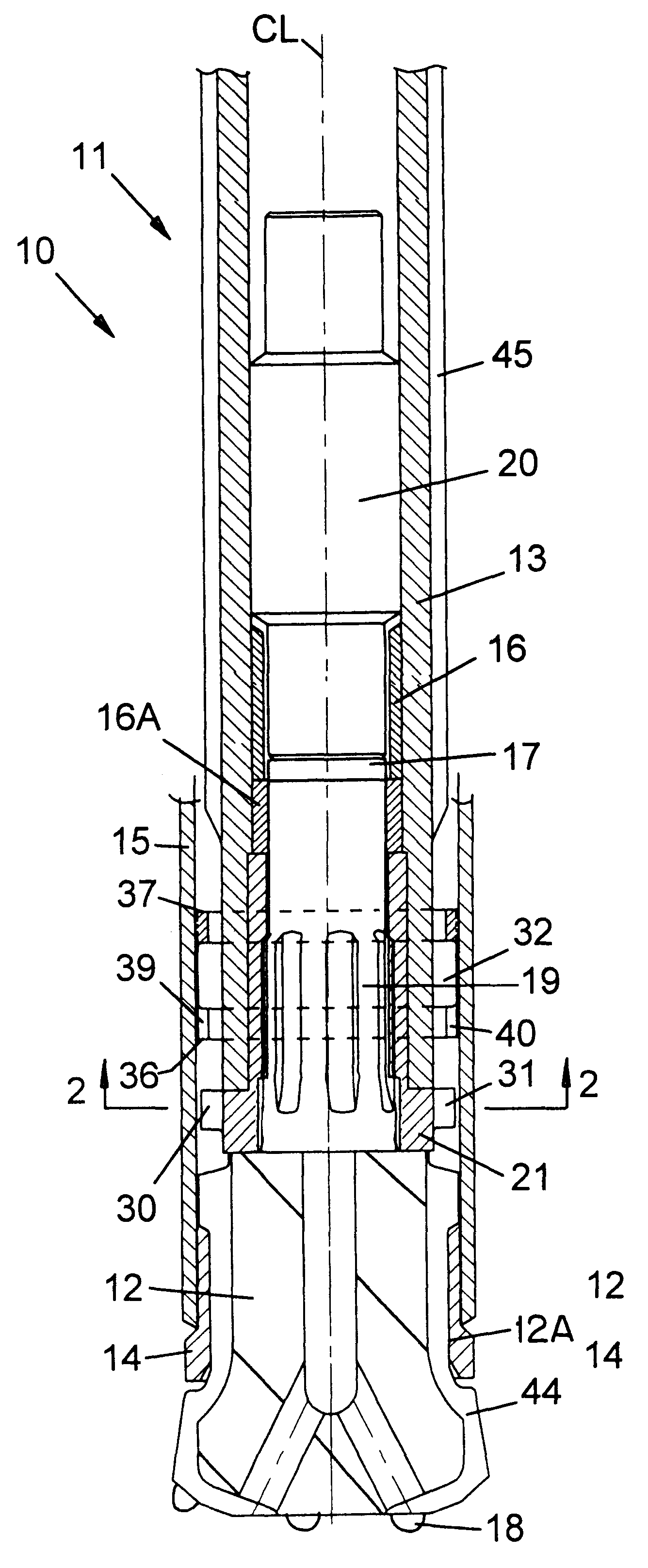 Overburden drilling apparatus having a down-the-hole hammer separatable from an outer casing/drill bit unit