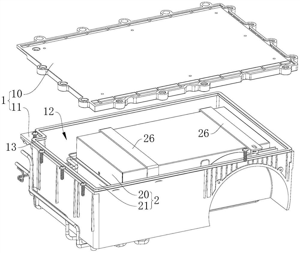 Lamp with battery fireproof structure