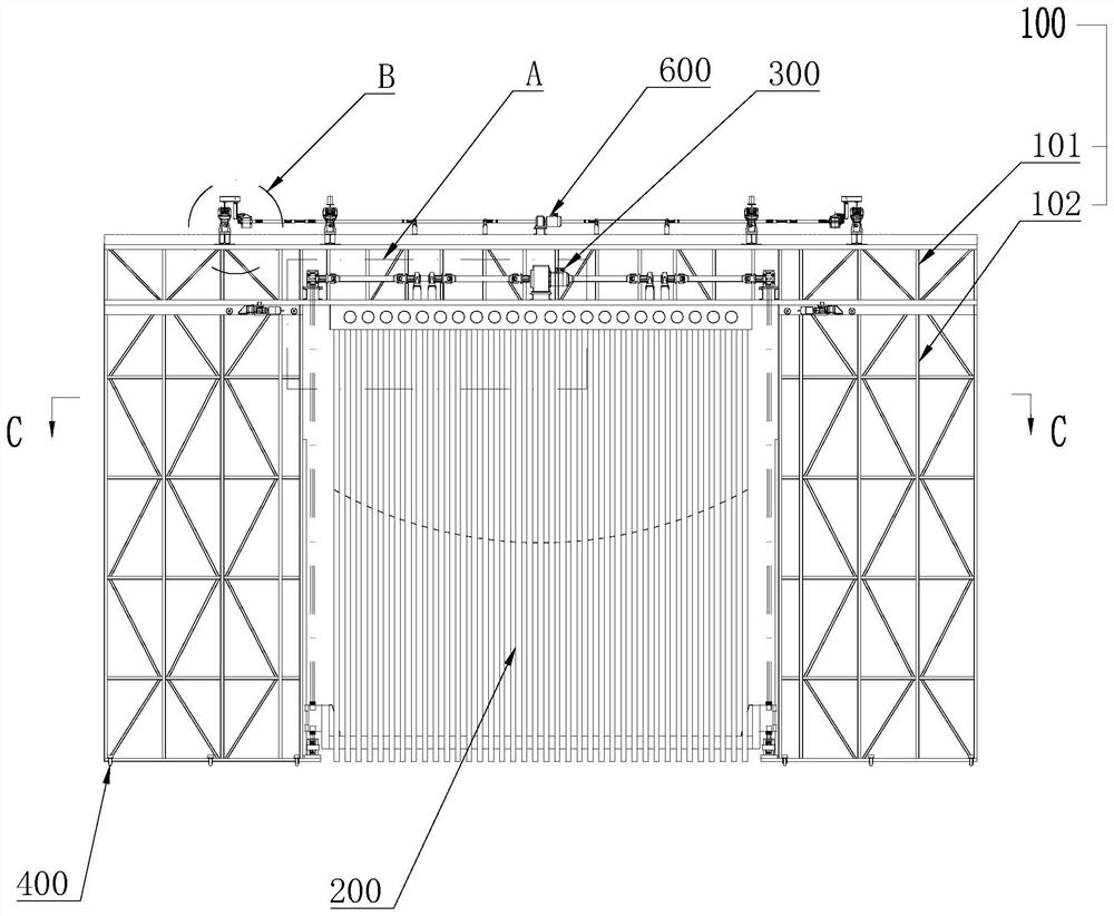 Stage folding proscenium