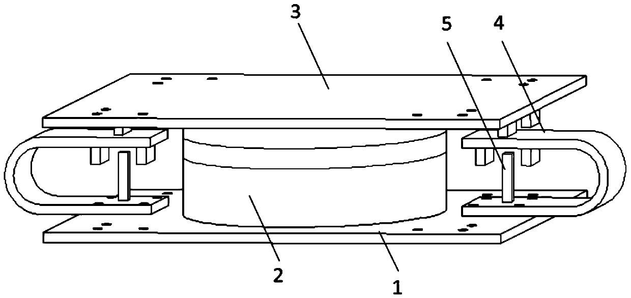 Two-stage buffering and limiting seismic isolation device