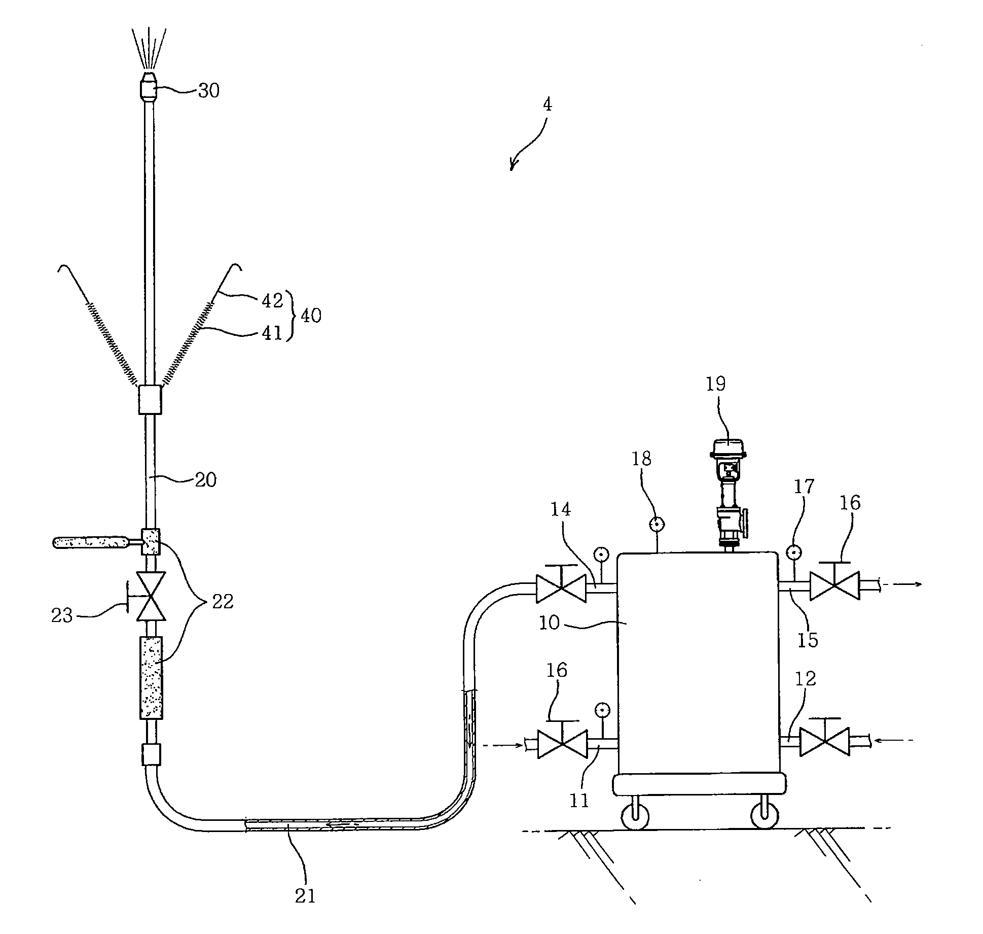 Apparatus for cleaning tube fins of air fan cooler for heat exchanger