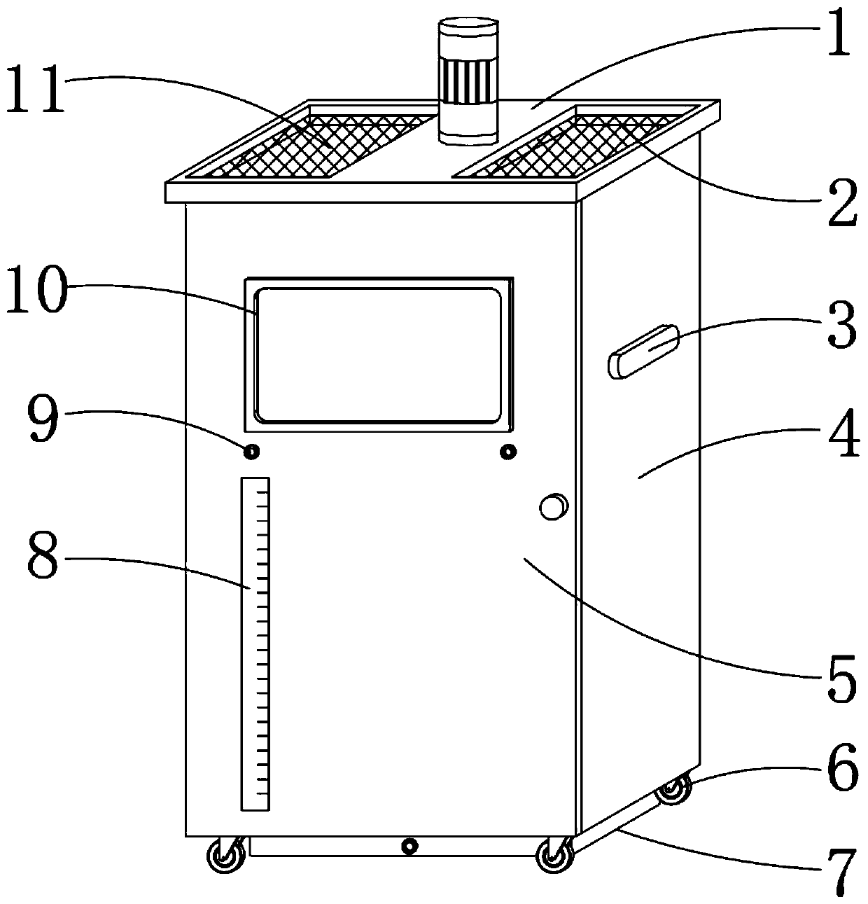 Garbage transferring device applied to student dormitory management