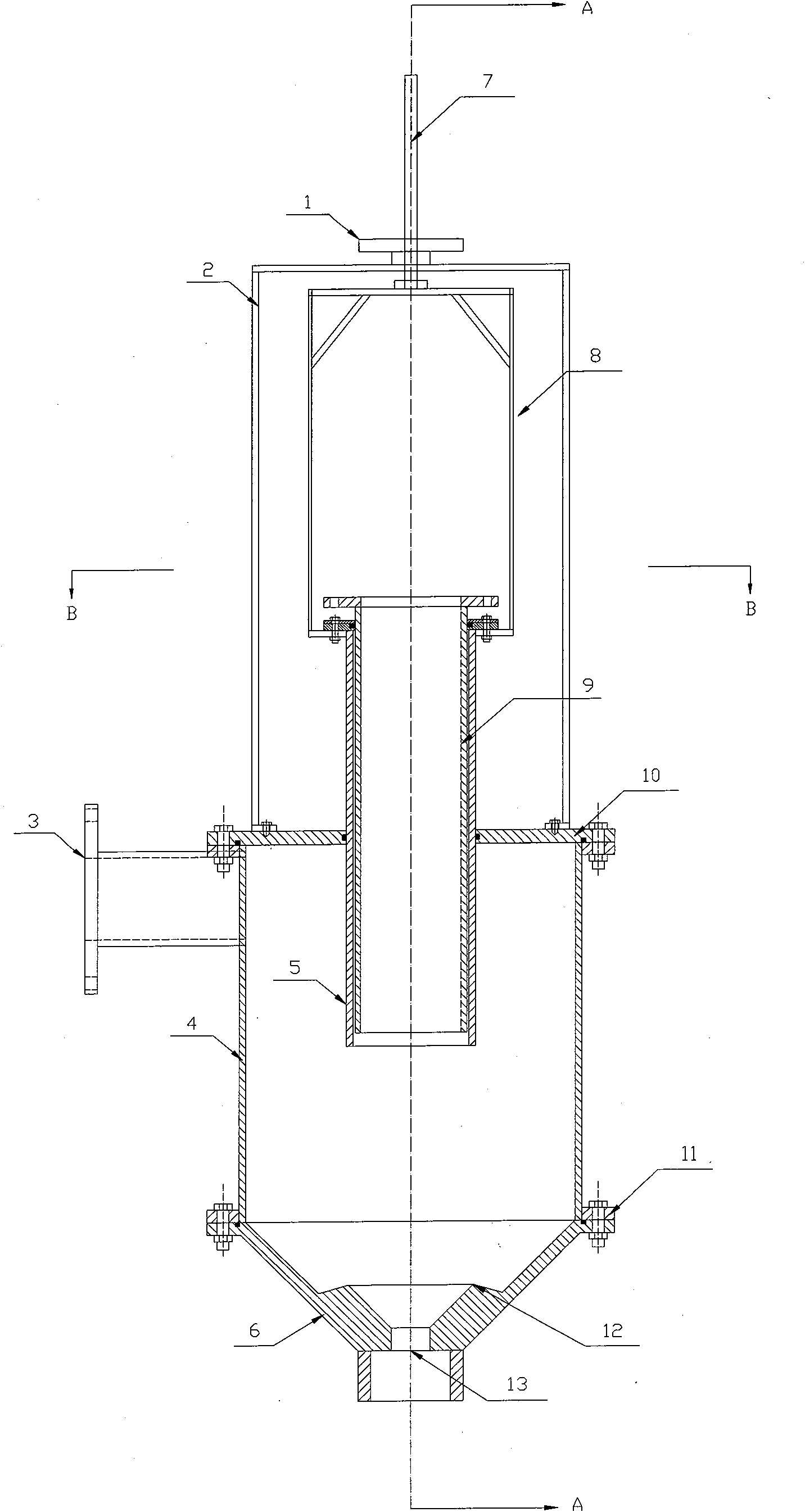 Coal slime rotational flow reselecting column