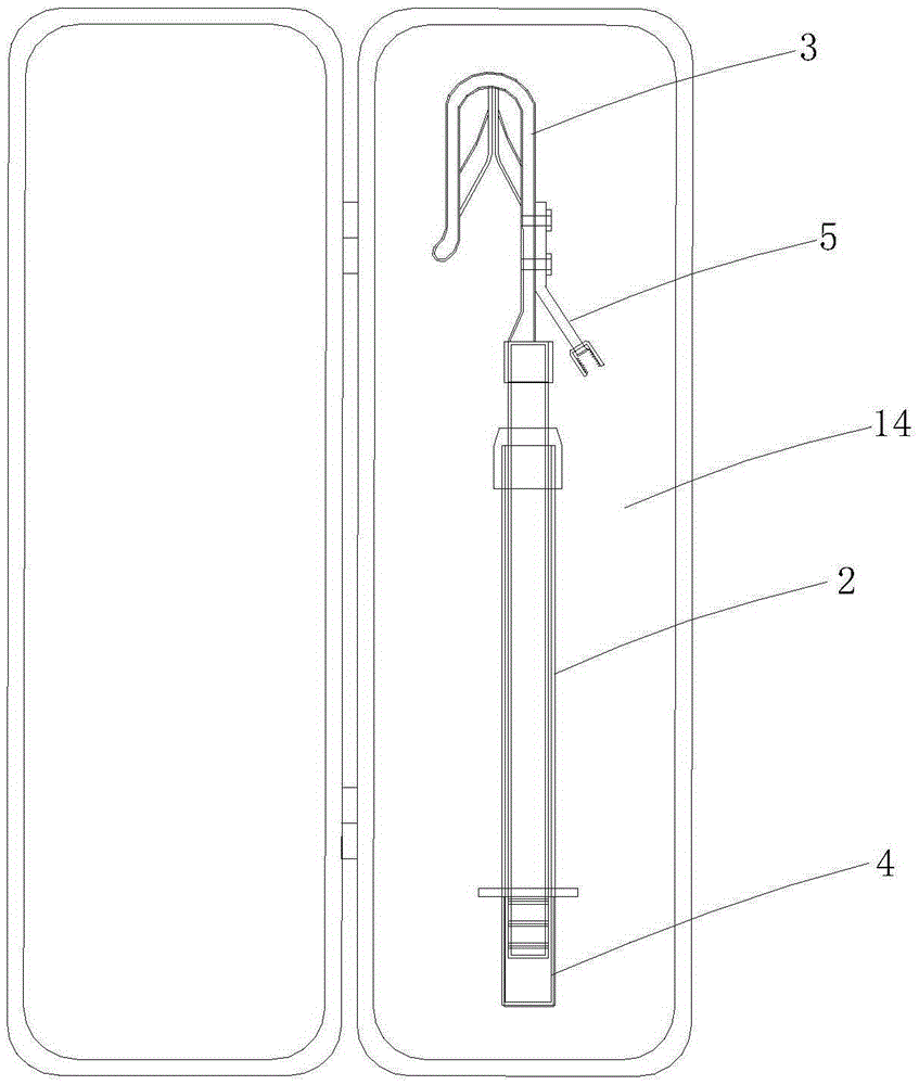 Box-packed portable telescopic grounding stick