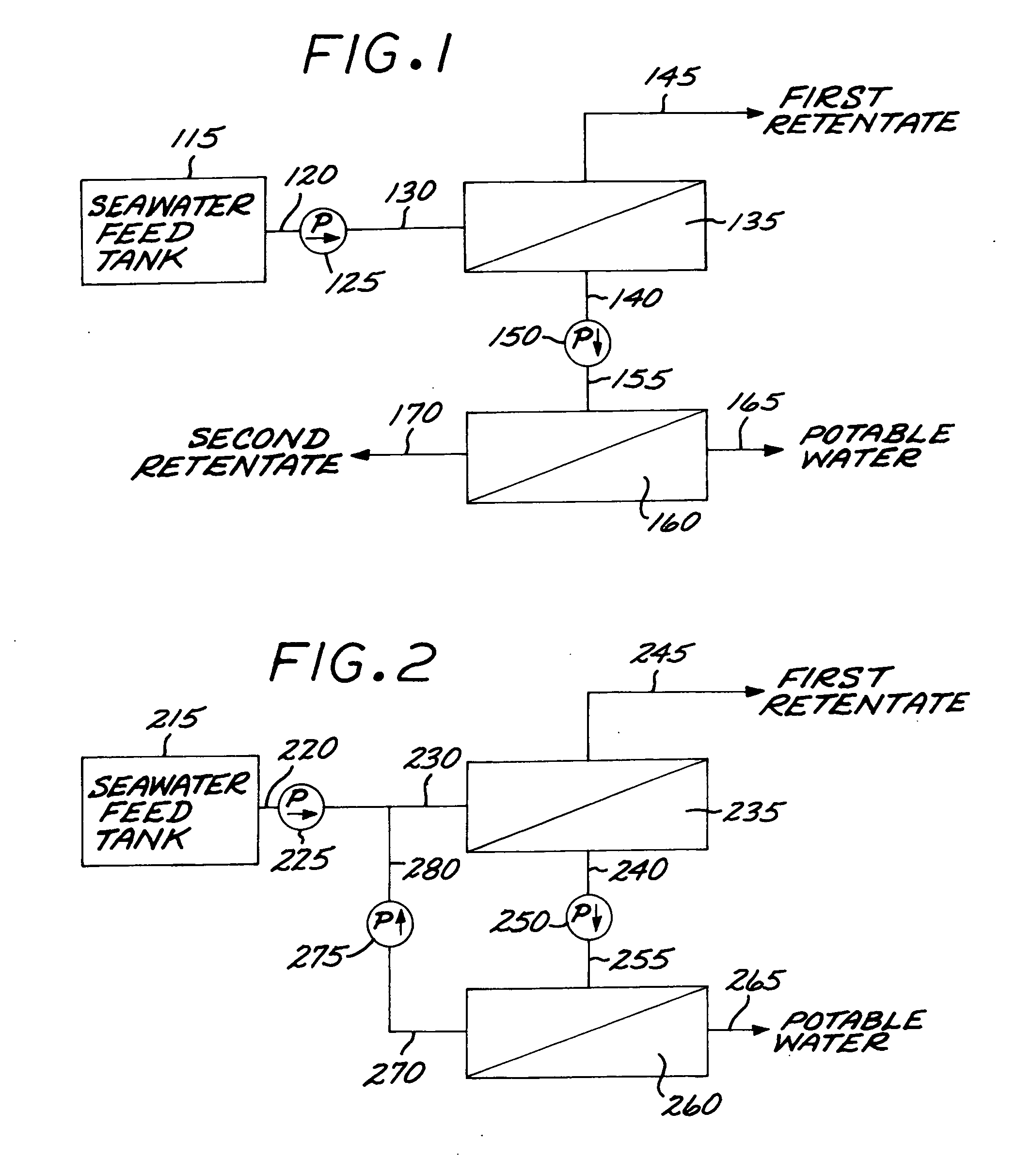 Two stage nanofiltration seawater desalination system