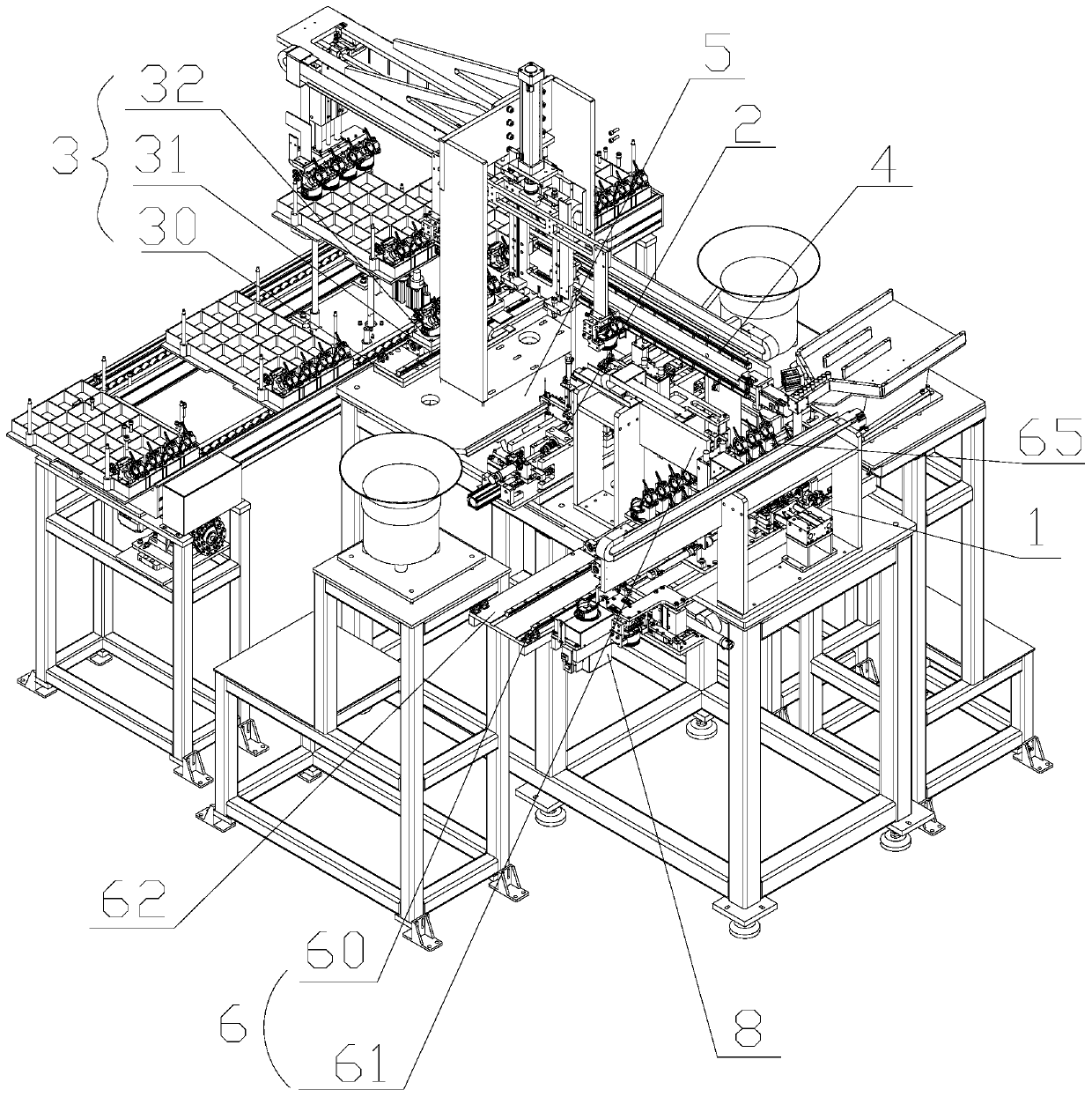 Machine for automatically assembling connecting rod, piston pin and retainer ring