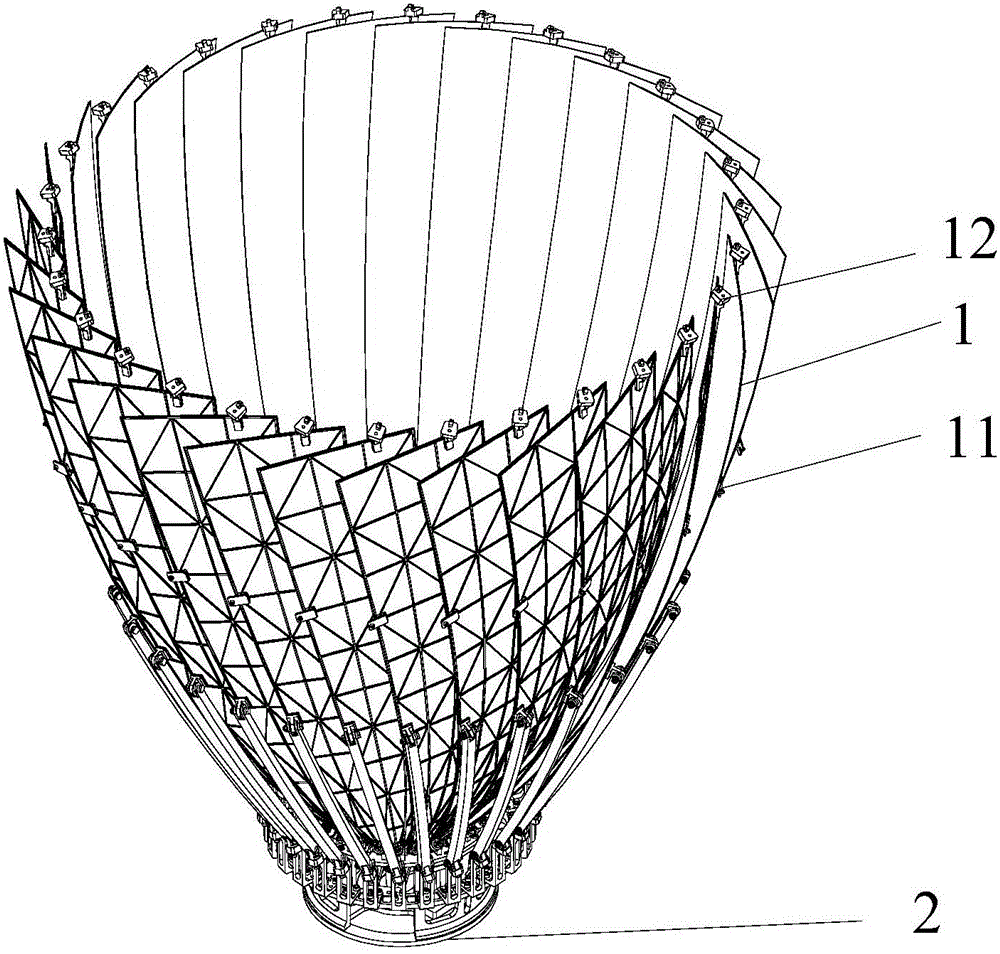 Expandable fixed surface antenna