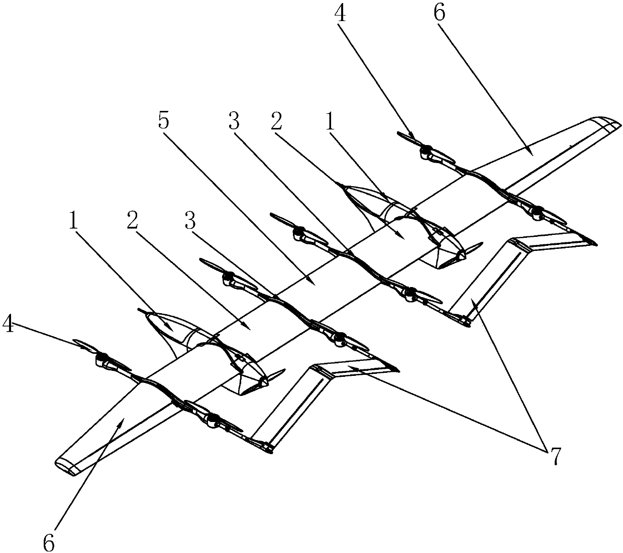 Combined multi-rotor unmanned aerial vehicle